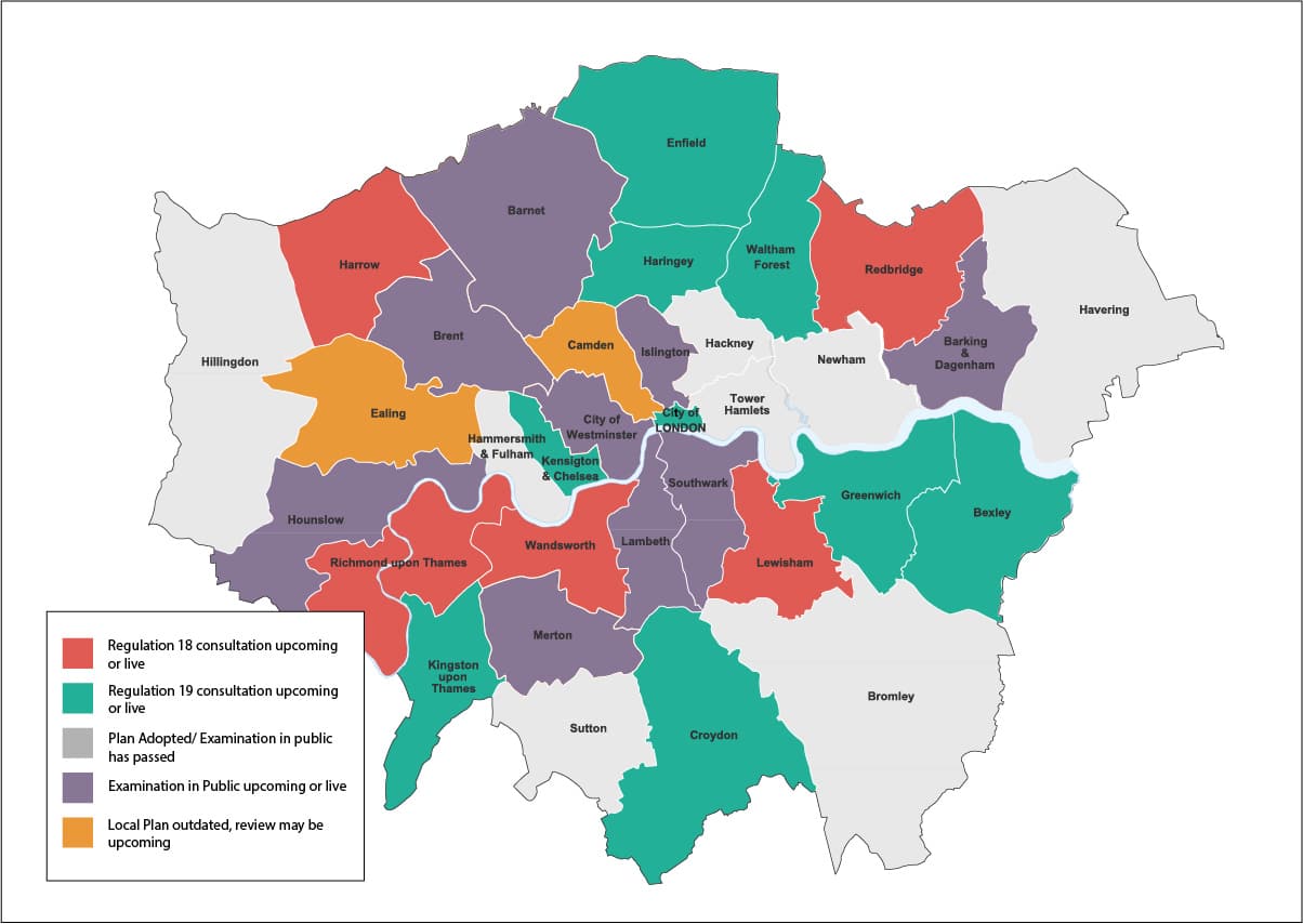 Map of London's Local Plans